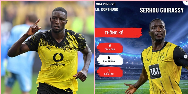 Serhou Guirassy đang trở thành một trong những tiền đạo hot nhất trên thị trường chuyển nhượng châu Âu 